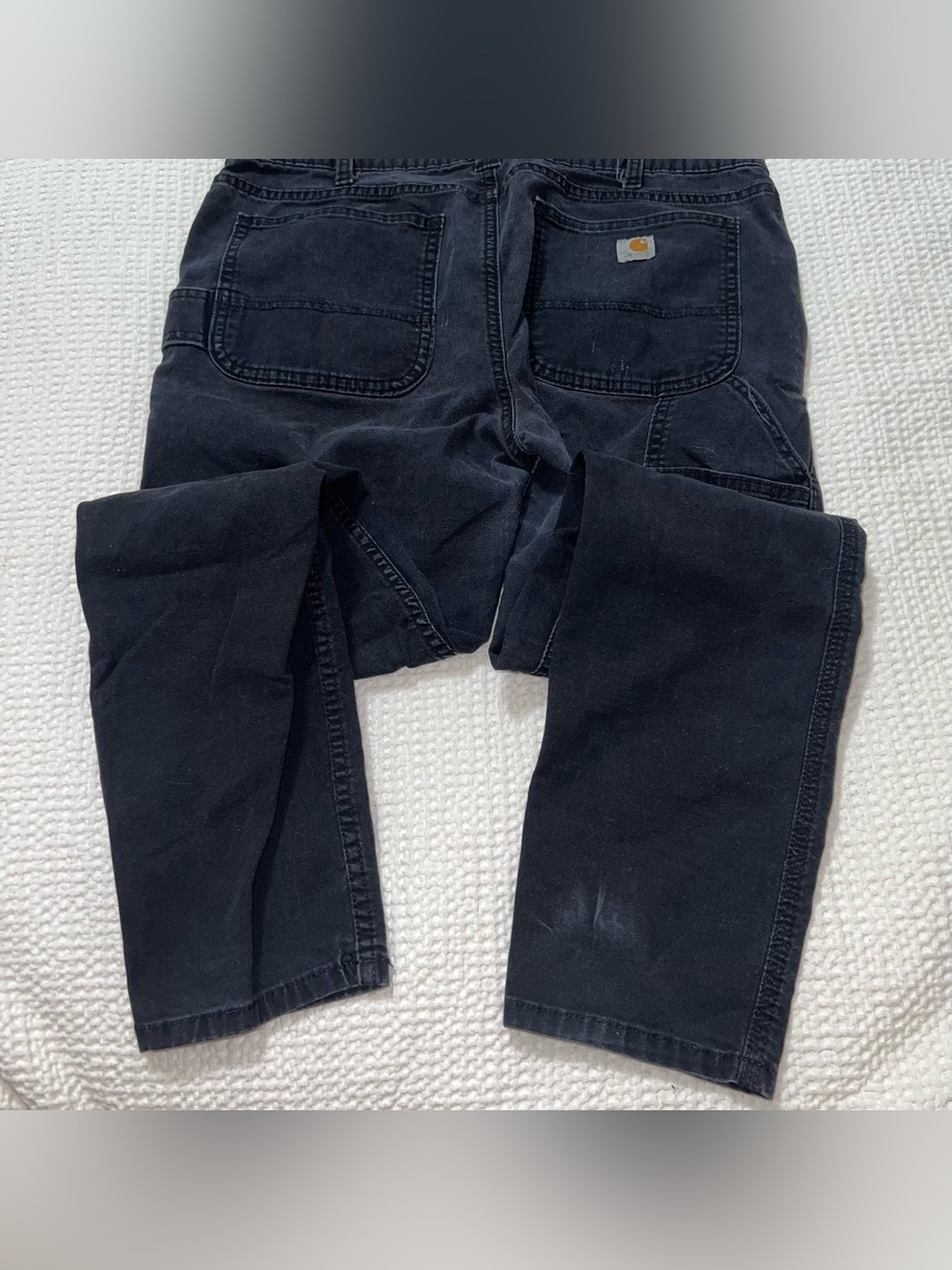 Carhartt Black Skinny Carpenter Pants with Logo Patch - Picture 5 of 5